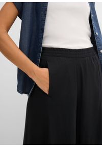 bonprix - Spodnie culotte z dżerseju, z szerokimi nogawkami. Kolor: czarny. Materiał: jersey #2