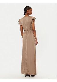Vila Sukienka wieczorowa Enna 14100345 Brązowy Regular Fit. Kolor: brązowy. Materiał: satyna, syntetyk. Styl: wizytowy #4