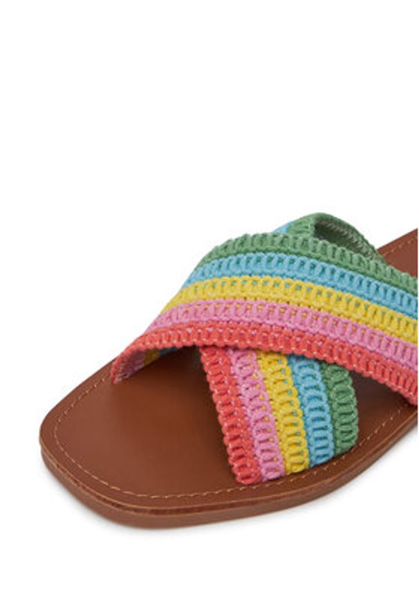 DeeZee Klapki E4736-1 Kolorowy. Materiał: materiał. Wzór: kolorowy