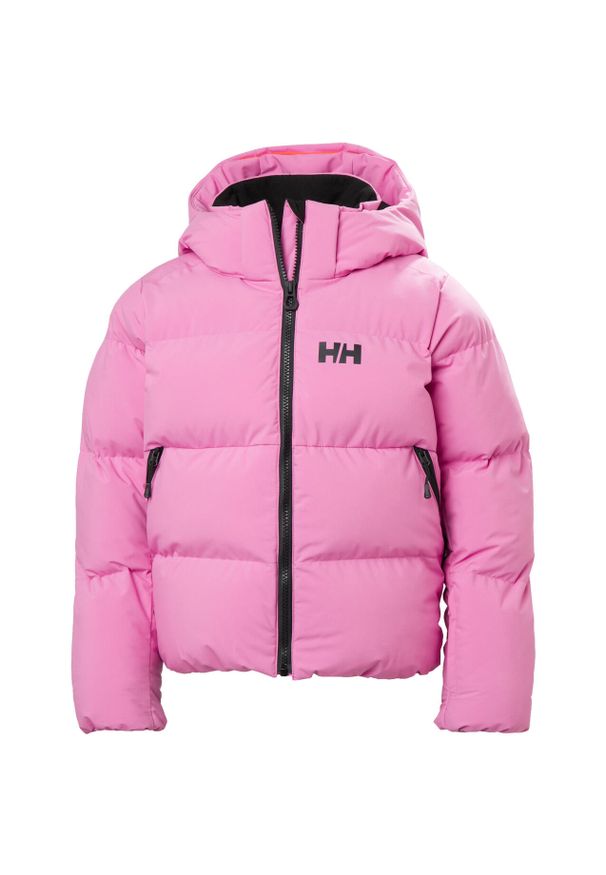 Kurtka z kapturem dla dziewczynki Helly Hansen Nora. Typ kołnierza: kaptur. Kolor: różowy. Materiał: puch. Sezon: zima. Sport: narciarstwo