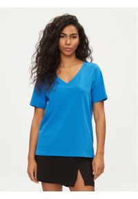 Pieces T-Shirt Ria 17120455 Niebieski Regular Fit. Kolor: niebieski. Materiał: bawełna #1