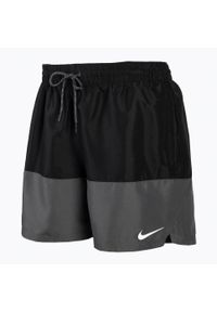 Szorty kąpielowe męskie Nike Split 5" Volley. Kolor: czarny