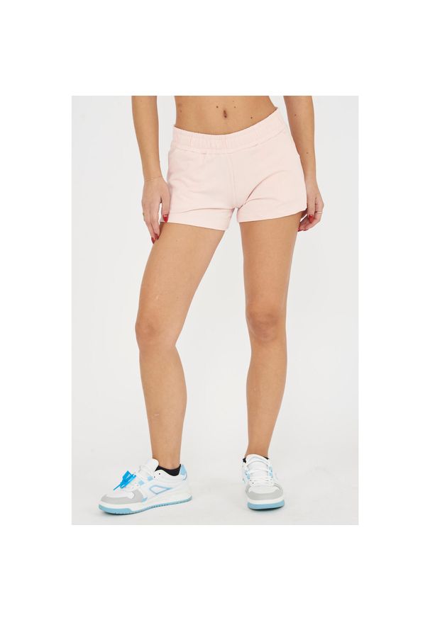 LEGEA - Szorty Legea Sanem Damskie. Kolor: różowy. Materiał: bawełna. Długość: krótkie