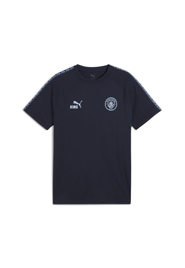 Puma - Męska koszulka Manchester City KING PUMA Deep Navy Team Light Blue. Kolor: niebieski. Sport: piłka nożna