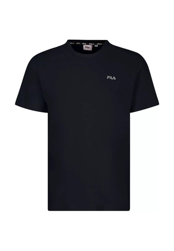 Fila - T-shirt Męski Berloz. Kolor: czarny. Sport: turystyka piesza