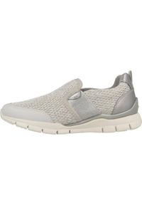 Geox - Buty GEOX J SUKIE GIRL Srebrny. Kolor: szary. Materiał: tkanina. Sport: turystyka piesza