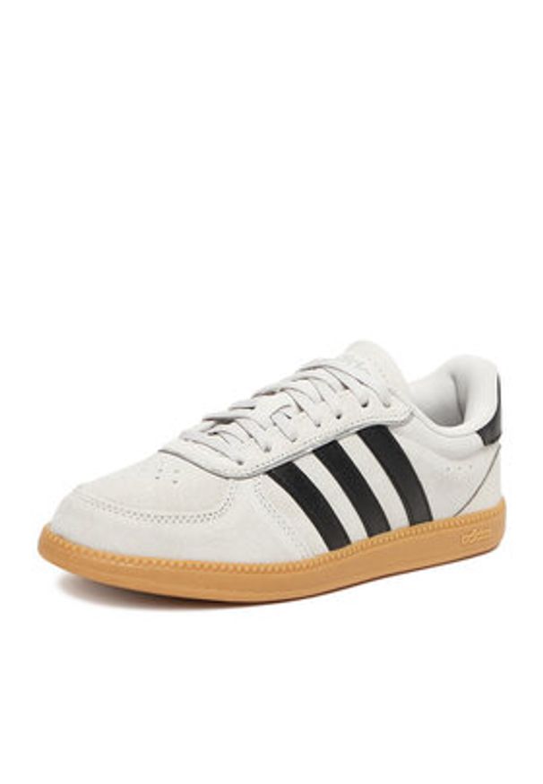 Adidas - adidas Sneakersy BREAKNET SLEEK JR0689 Szary. Kolor: szary. Materiał: zamsz, skóra