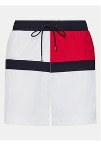 TOMMY HILFIGER - Tommy Hilfiger Szorty kąpielowe UM0UM03259 Biały Regular Fit. Kolor: biały. Materiał: syntetyk