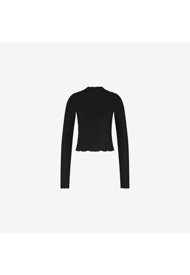 WALLIEN - Damska premium rash guard top do pływania, surfingu & nurkowania - Czarny. Kolor: czarny. Materiał: materiał, tkanina, prążkowany
