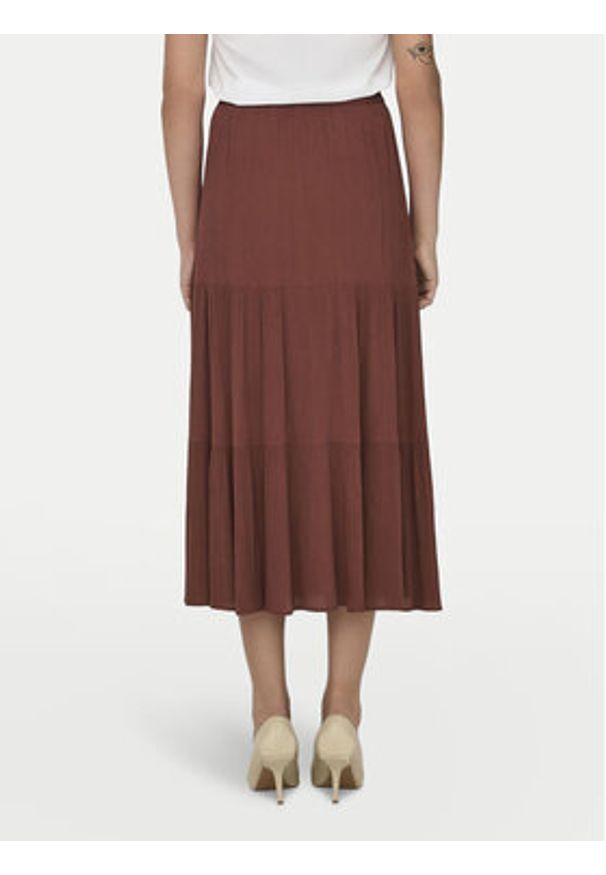 only - ONLY Spódnica maxi Mikka 15324808 Brązowy Regular Fit. Kolor: brązowy. Materiał: wiskoza
