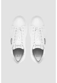 Karl Lagerfeld - KARL LAGERFELD Białe męskie sneakersy skórzane KAPRI, Rozmiar 46. Okazja: na co dzień. Kolor: biały. Materiał: skóra #2