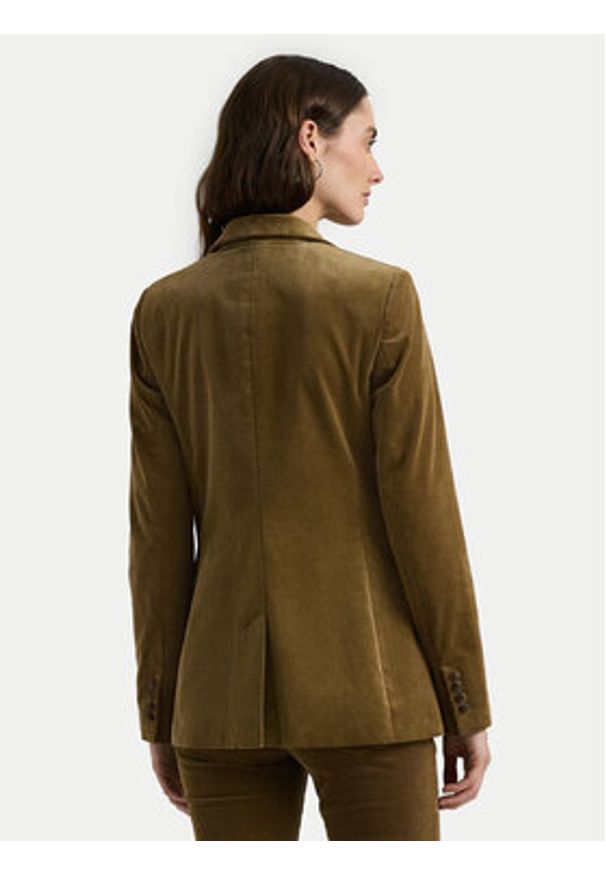 Lauren Ralph Lauren - LAUREN RALPH LAUREN Marynarka 200956574002 Brązowy Regular Fit. Kolor: brązowy. Materiał: bawełna