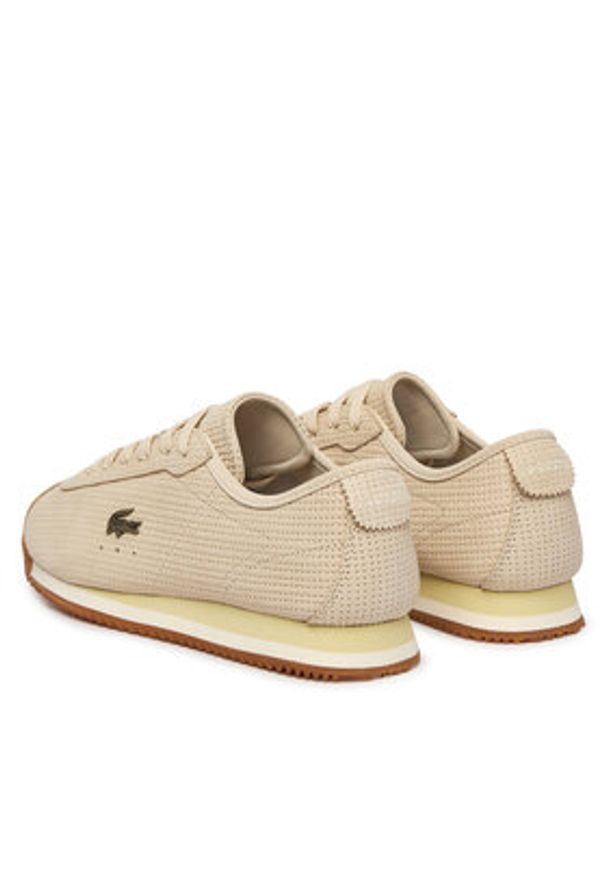 Lacoste Sneakersy Club-Low 51SFA0022 Beżowy. Kolor: beżowy. Materiał: skóra