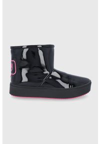 Chiara Ferragni Śniegowce Ankle Boot kolor czarny. Nosek buta: okrągły. Kolor: czarny. Materiał: guma
