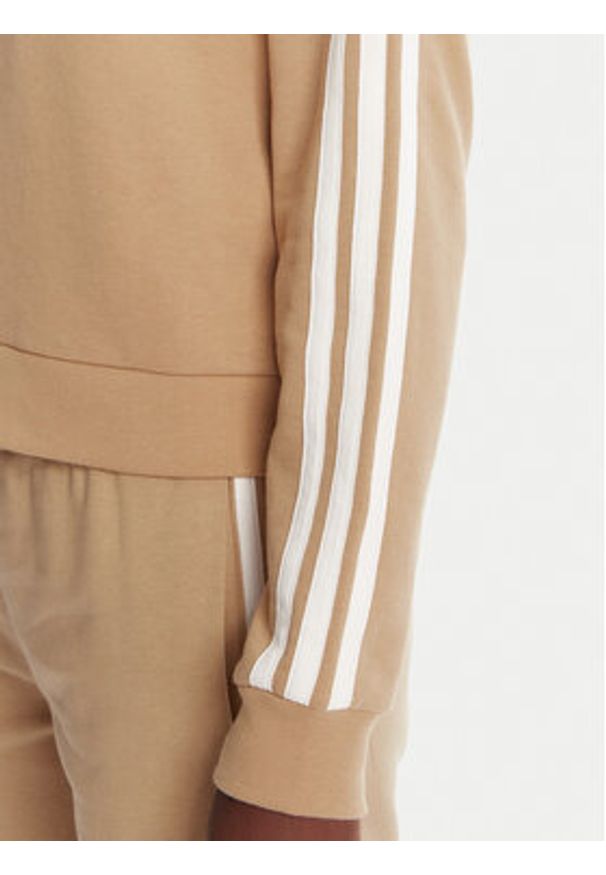 Adidas - adidas Bluza Essentials 3-Stripes JY3133 Beżowy Regular Fit. Kolor: beżowy. Materiał: bawełna