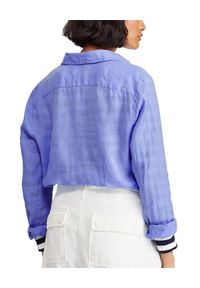 Ralph Lauren - RALPH LAUREN - Koszula z lnu Relaxed Fit. Typ kołnierza: polo. Kolor: niebieski. Materiał: len. Długość rękawa: długi rękaw. Długość: długie. Wzór: haft. Styl: klasyczny #6