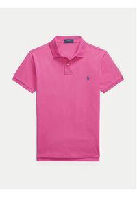 Polo Ralph Lauren Polo 710536856447 Różowy Slim Fit. Typ kołnierza: polo. Kolor: różowy. Materiał: bawełna #5