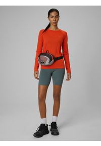 4f - 4F Longsleeve trekkingowy z wełną merino damski - pomarańczowy XL. Kolor: pomarańczowy. Materiał: wełna. Długość rękawa: długi rękaw. Długość: długie. Sezon: lato #2