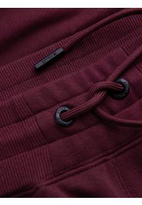 Ombre Clothing - Szorty męskie dresowe przed kolano BASIC – bordowe V3. Okazja: na co dzień. Kolor: czerwony. Materiał: dresówka. Styl: sportowy, casual #7