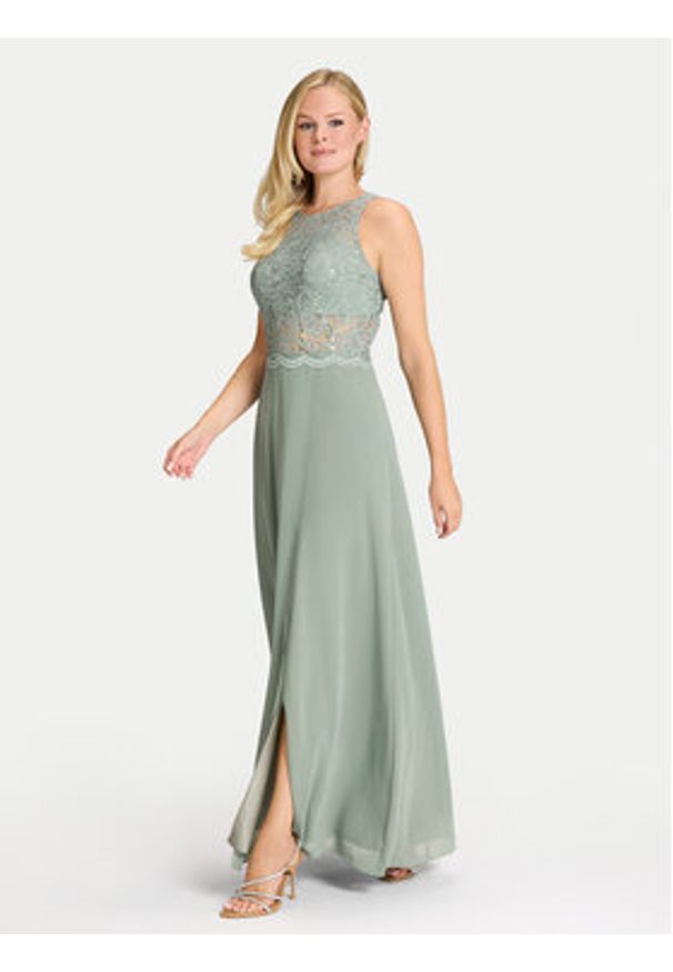 Swing Sukienka wieczorowa 5AI01400 Zielony Regular Fit. Kolor: zielony. Materiał: syntetyk. Styl: wizytowy