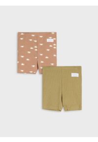 Sinsay - Kolarki 2 pack - khaki. Kolor: brązowy. Materiał: bawełna #1