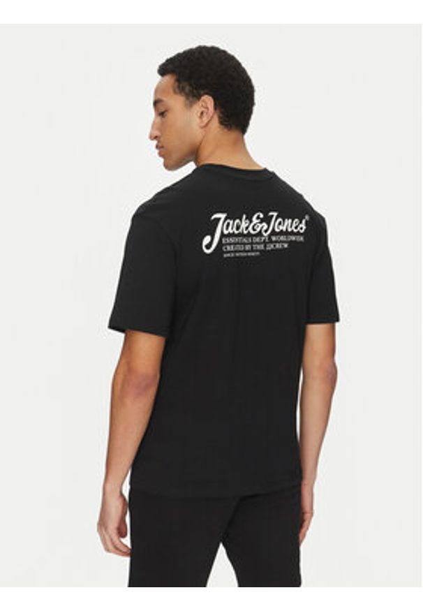 Jack & Jones - Jack&Jones Komplet t-shirt i szorty sportowe Beau 12277466 Czarny Relaxed Fit. Kolor: czarny. Materiał: bawełna. Styl: sportowy
