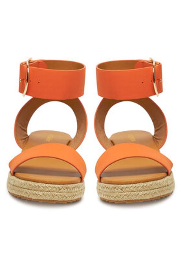 DeeZee Espadryle QS276-1 Pomarańczowy. Kolor: pomarańczowy. Materiał: syntetyk, materiał