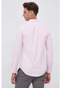 Polo Ralph Lauren Koszula bawełniana męska kolor różowy slim z kołnierzykiem button-down. Typ kołnierza: button down, polo. Kolor: różowy. Materiał: bawełna. Długość: długie #5