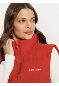 Guess Jeans Bezrękawnik W4BN59 WGII2 Czerwony Regular Fit. Kolor: czerwony. Materiał: syntetyk. Długość rękawa: bez rękawów #5