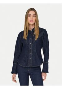 only - ONLY Koszula jeansowa Perla 15359156 Granatowy Slim Fit. Kolor: niebieski. Materiał: bawełna #1