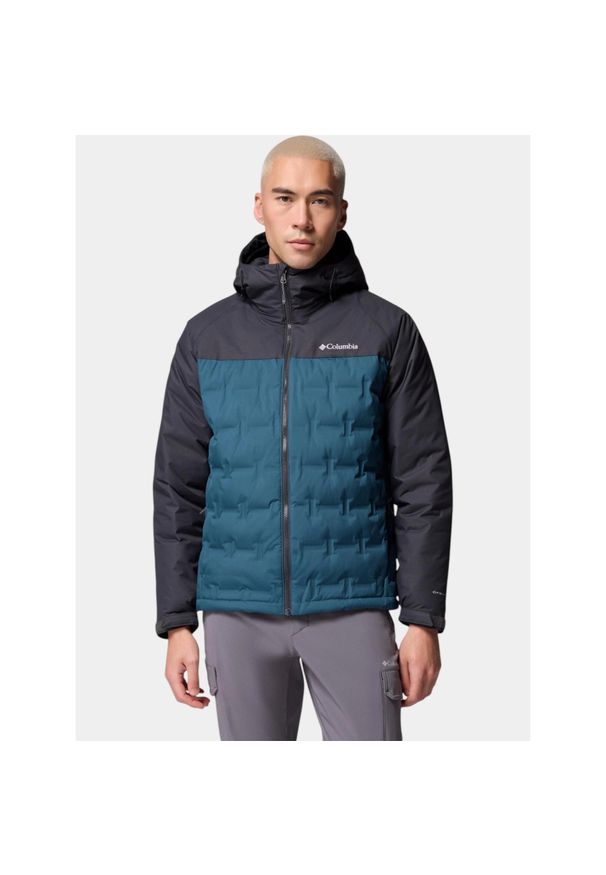 columbia - Kurtka Puchowa Męska Columbia Grand Trek III. Kolor: niebieski, wielokolorowy, czarny. Materiał: puch. Sezon: zima. Sport: turystyka piesza