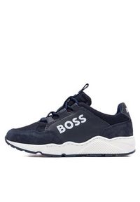BOSS - Boss Sneakersy J50856 M Granatowy. Kolor: niebieski #5