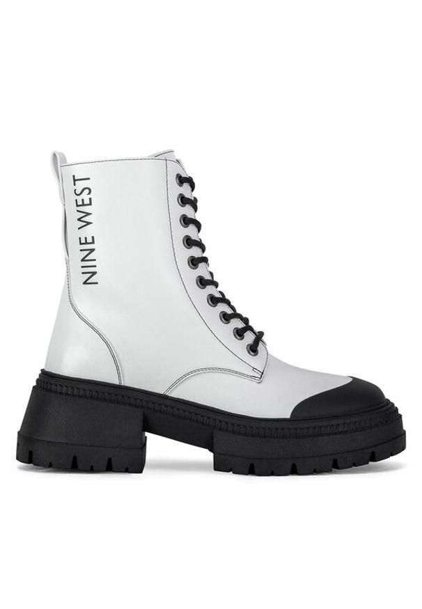 Nine West Trzewiki WFA3033-5 Biały. Kolor: biały. Materiał: materiał