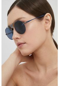 Emporio Armani Okulary przeciwsłoneczne. Kształt: okrągłe. Kolor: niebieski #4