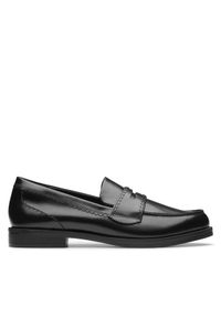 Clarks Mokasyny Straven Edge 26181277 Czarny. Kolor: czarny. Materiał: skóra