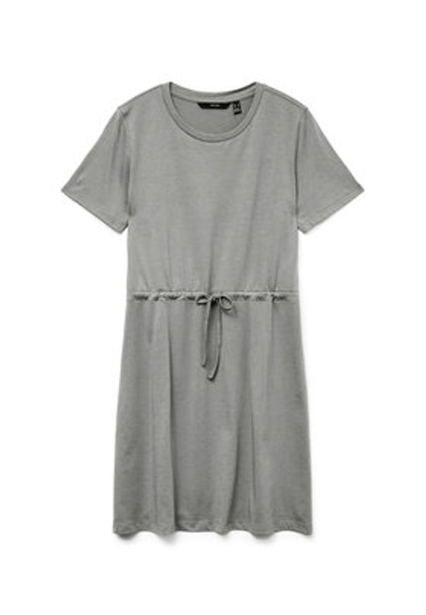 Vero Moda Sukienka letnia Luna 10325626 Szary jasny Regular Fit. Kolor: szary. Materiał: bawełna. Sezon: lato