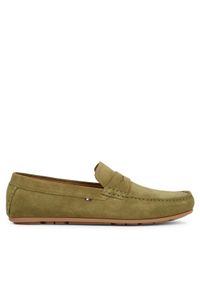 TOMMY HILFIGER - Tommy Hilfiger Mokasyny Casual Hilfiger Suede Driver FM0FM04998 Khaki. Okazja: na co dzień. Kolor: brązowy. Materiał: skóra, zamsz. Styl: casual #1