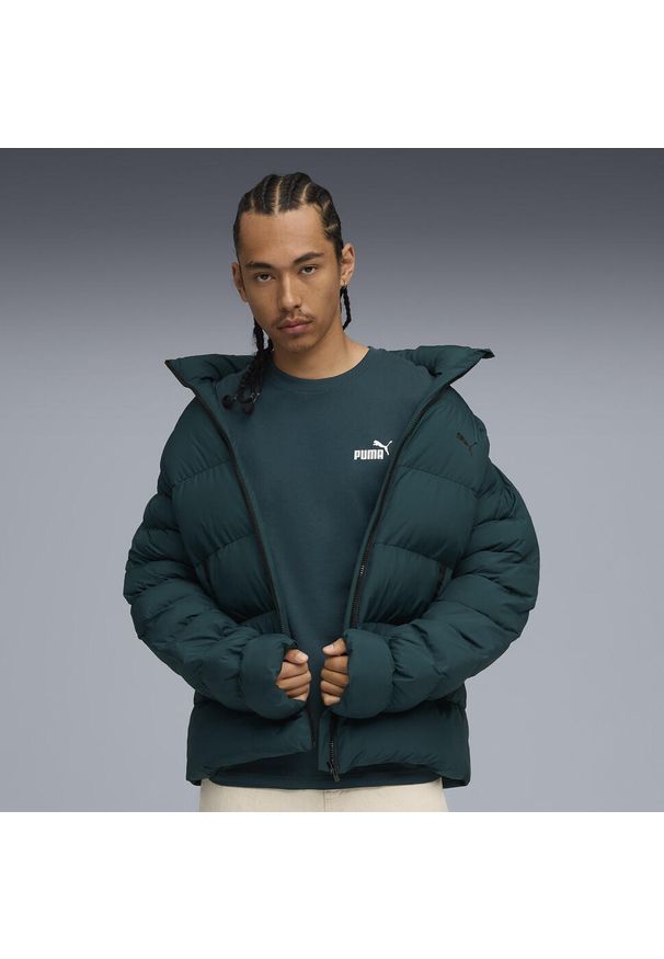 Puma - Męska koszulka Graphic PUMA. Kolor: zielony. Sport: bieganie