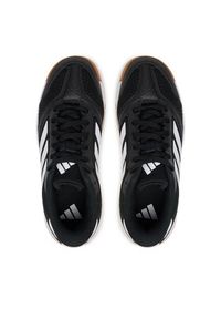 Adidas - adidas Buty halowe Ligra 8 Indoor Shoes Kids JR0744 Czarny. Kolor: czarny. Materiał: materiał #2