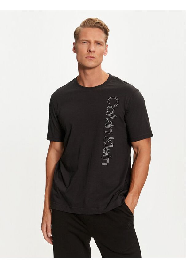 Calvin Klein Performance T-Shirt 00GMF4K113 Czarny Regular Fit. Kolor: czarny. Materiał: bawełna