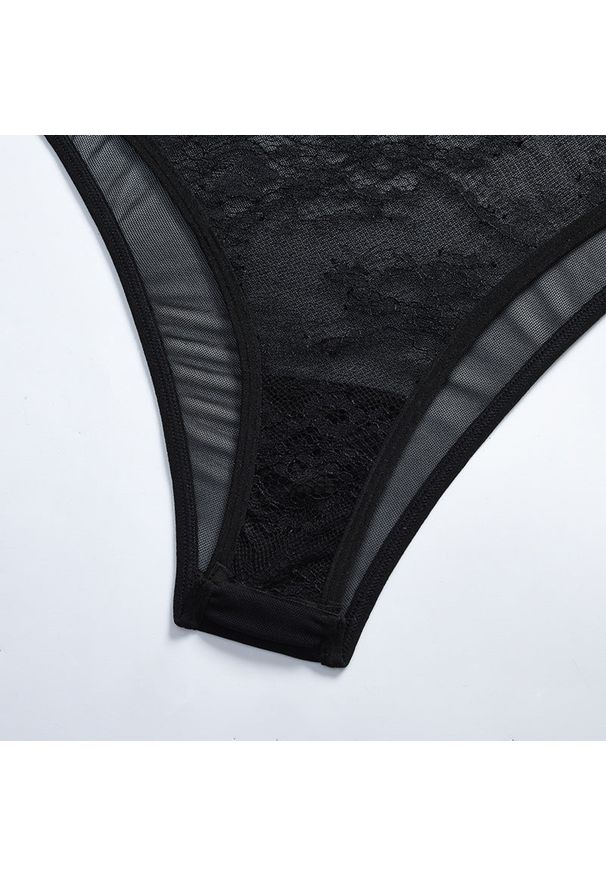 Intica - Body koronkowe na szerokich ramiączkach eleganckie Fede. Kolor: brązowy. Materiał: koronka