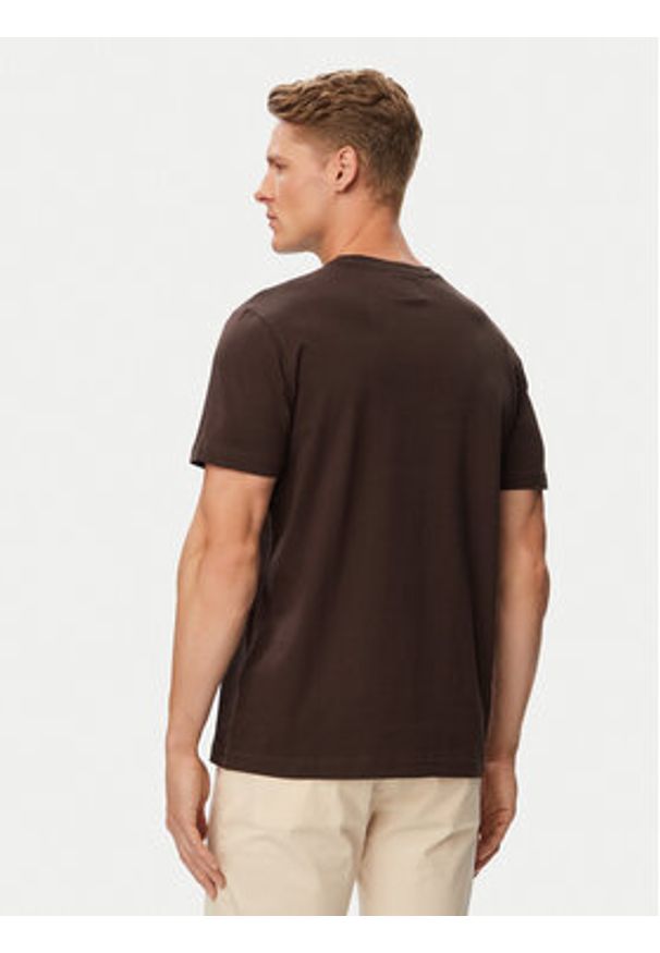Beverly Hills Polo Club T-Shirt P-SS26M-TS414000 Brązowy Regular Fit. Typ kołnierza: polo. Kolor: brązowy. Materiał: bawełna