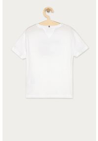 TOMMY HILFIGER - Tommy Hilfiger - T-shirt dziecięcy 104-176 cm. Okazja: na co dzień. Kolor: biały. Materiał: bawełna, dzianina. Wzór: nadruk. Styl: casual #2