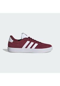 Adidas - Buty VL Court 3.0. Kolor: wielokolorowy, czerwony, biały. Materiał: skóra