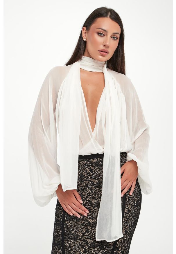 Elisabetta Franchi - Body z szarfą ELISABETTA FRANCHI