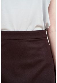 Marie Zélie - Spódnica Driada czekoladowy brąz wełna. Kolor: brązowy. Materiał: wełna. Wzór: motyw zwierzęcy #4