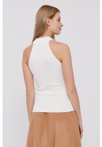 Guess Top damski kolor kremowy. Okazja: na co dzień. Kolor: beżowy. Materiał: dzianina. Wzór: gładki. Styl: casual #2