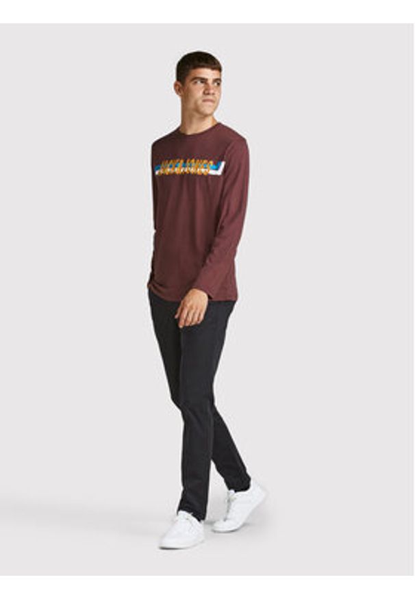 Jack & Jones - Jack&Jones Chinosy Marco 12150158 Czarny Slim Fit. Kolor: czarny. Materiał: bawełna