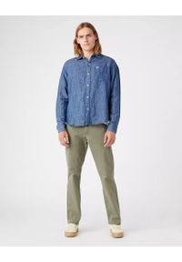 Wrangler - WRANGLER LS 1 PKT SHIRT MĘSKA KOSZULA JEANSOWA JEANS LIGHT INDIGO W5D6BNX4E. Materiał: jeans