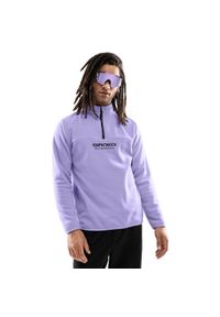 SIROKO - Bluza z grubego polaru do sportów zimowych męska Aurora. Kolor: niebieski. Materiał: polar. Długość: krótkie. Sezon: zima. Sport: narciarstwo